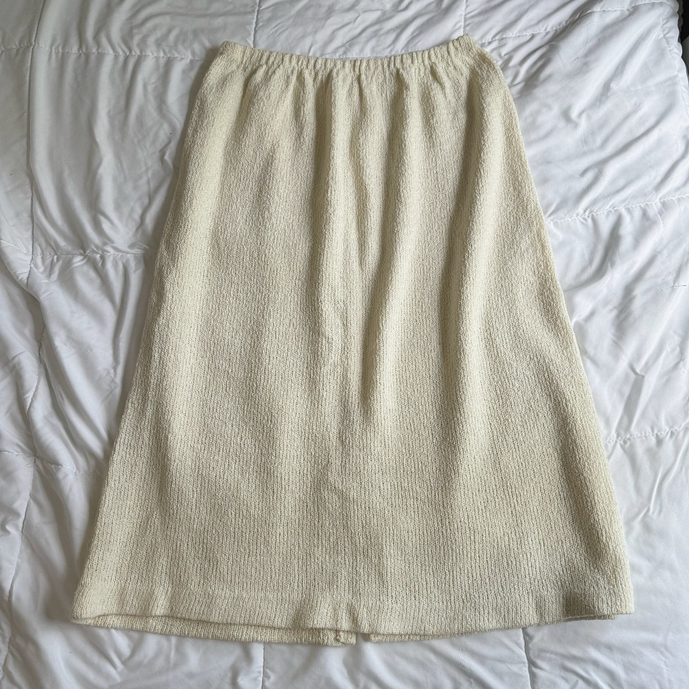 It’s Pure Gould Vintage Knit Midi Skirt Cream - Size S/M